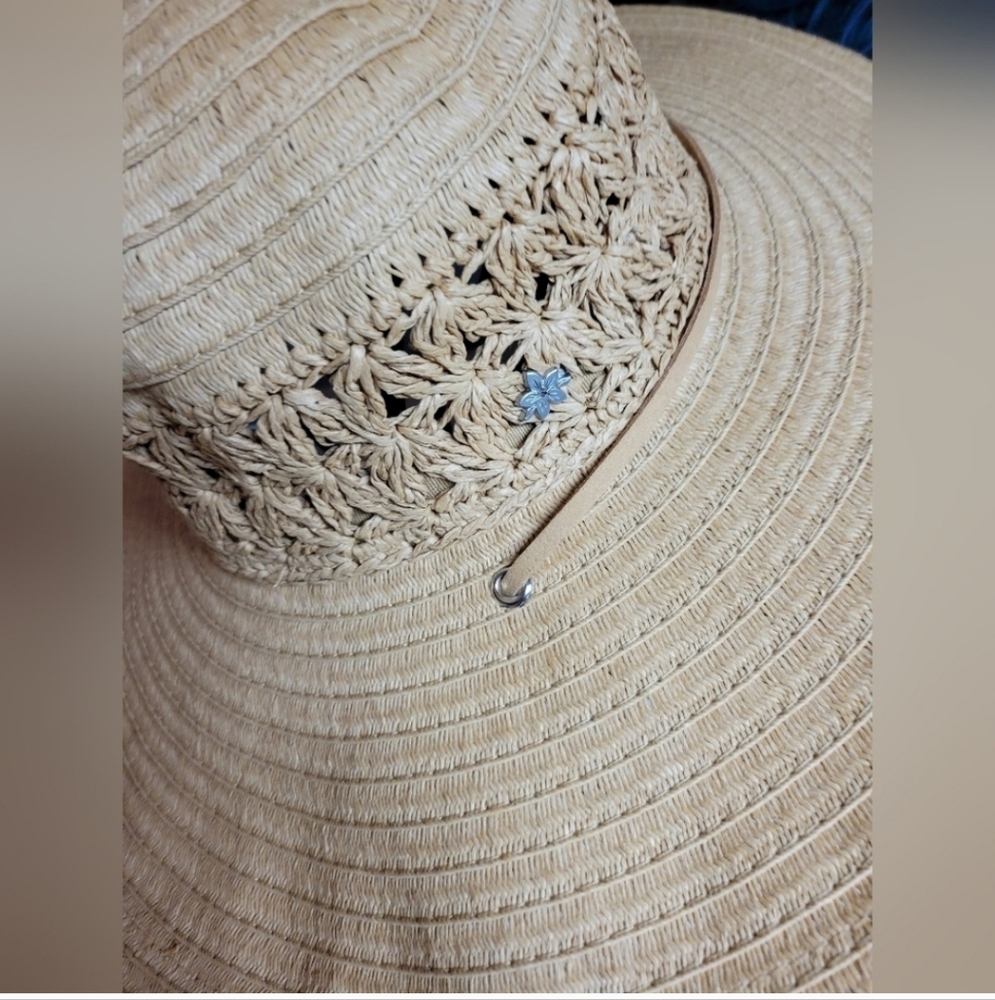 Cappelli pretty natural straw sunhat with drawstring-tan
